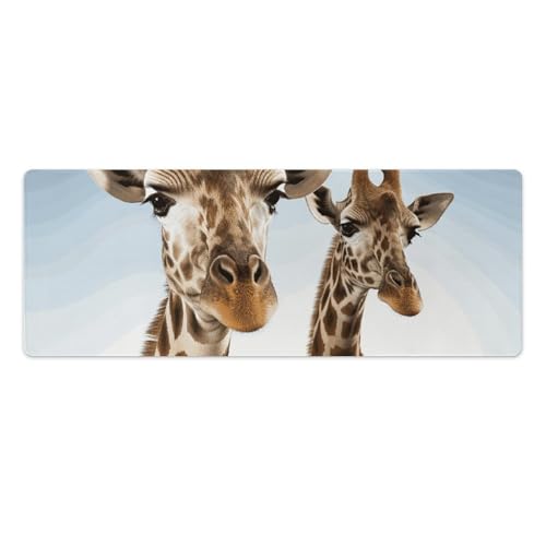 Grand tapis de souris de jeu au bureau ou à la maison pour setup design girafe