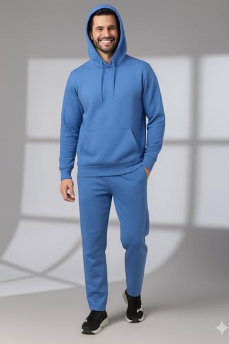Image of Mack Jonney Solid Track Suit for men | Co-ord Set | Warm Fleece Tracksuit Set | Full Sleeve Hoodie