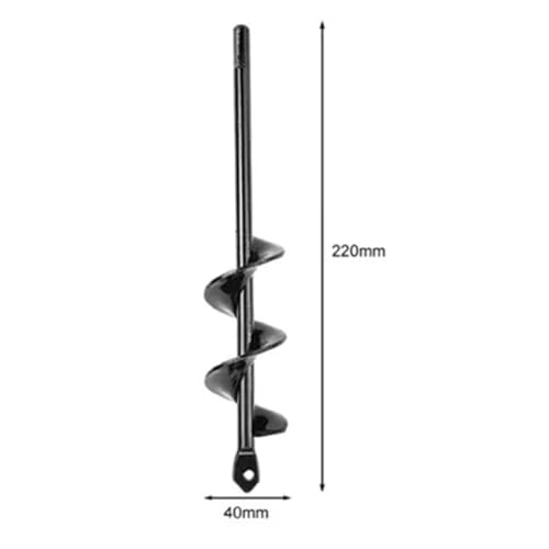 Broca Espiral para Plantio, Ferramenta de Jardinagem para Flores e Vegetais, Preta
