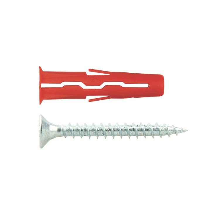 Rawlplug Uno Universal Screws and Wall Plugs Set 6 mm RED - Image 2