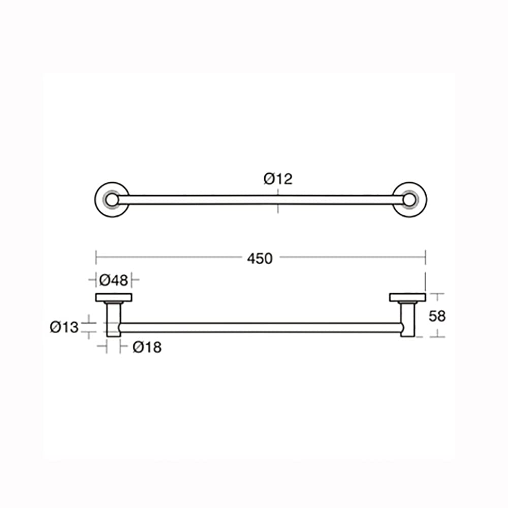 Ideal Standard A9117AA Serie IOM barra portasciugamani, da 45 cm, cromato