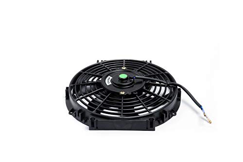 (Pack Of 2) Engine Radiator Cooling Fan 10 Inch Curved Blade Ultra Thin Universal High Performance 12V 80W Motor，Radiator Fan With Fan Mounting Kit（Puller And Pusher Design） #TOP4