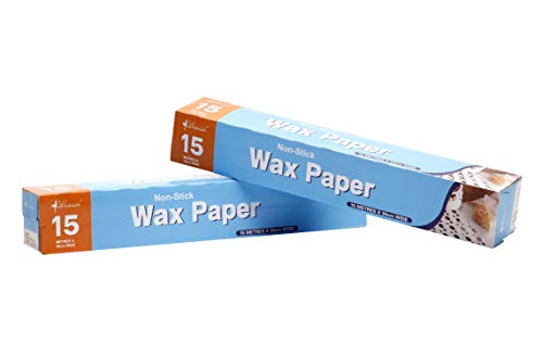 Luckybaker wax paper roll for food wrapping,soy wax for kitchen freezer paper, non-stick freezer dough and meat,durable and sustainable paper 11.8 inch 49 ft pack of 2 boxes,BPA and PFASs free