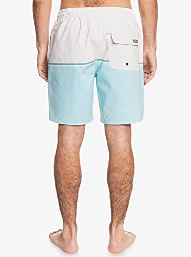 Quiksilver Men's Standard The Deck Stripe Volley 18 Elastic Waist Boardshort Swim Trunk4