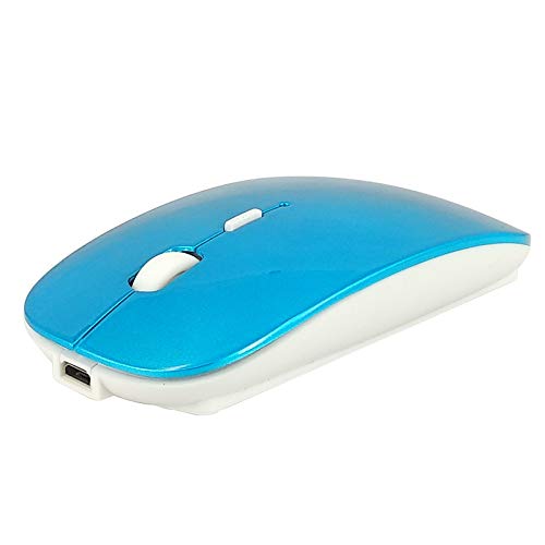 Souris sans bruit Bluetooth rechargeable bleu trésor pour éviter les clics bruyants au bureau