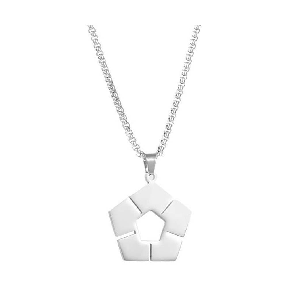 BlueLocks Necklace Anime Figure Cosplay Pendant Jewellery (Silver)