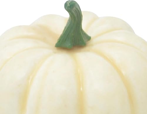Garkria Artificial Pumpkin Simulation Pumpkin Pumpkin Figurine Foam Pumpkin Ornament for Thanksgiving Halloween Home Decor - White