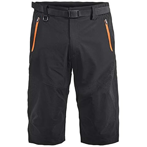 Mr.Stream Men's Water Resistan Classic Bermuda Beach Quick Drying Cargo Shorts 3/4 Capris Walking Casual Cropped Trousers 2X-Large Black Cover