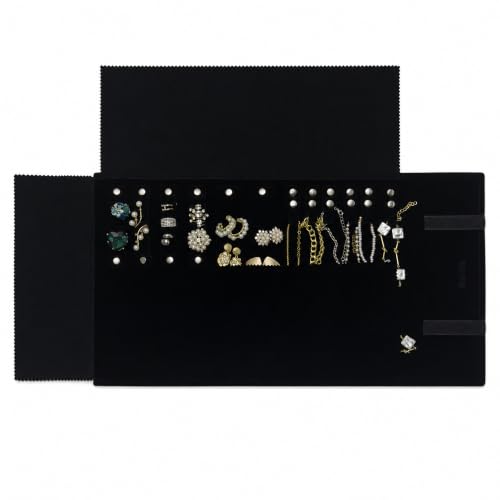 Image of UnionPlus Travel Jewelry Roll Organizer, Black