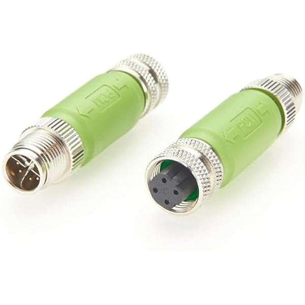 Adapter M12 D-Code na X-Code, męski / żeński konwerter Ethernet, IP67, do przełączników PROFINET, Gigabit, automatyzacja fabryki, doposażenie kolejowe