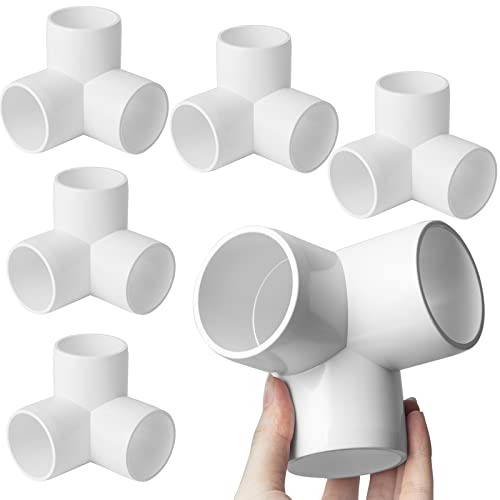 6Pack PVC Fitting 1-1/2Inch, 3 Way Furniture Grade Elbow PVC Pipe Fitting by AODESTINY - Used condition - US$18.19