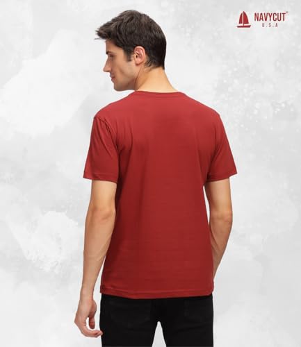 Image of Men T Shirt Cotton Round Neck | Solid Cotton Tee Half Sleeve | Breathable Casual T Shirt for Men | Stylish Round Neck Casual Wear | 12 Colors