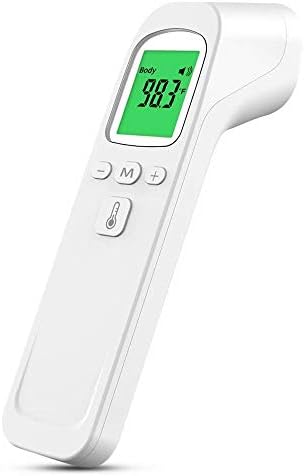 WORUIJIA Forehead Thermometer for Adults，Baby Digital Thermometer with Accurate Instant Readings, Fever Alarm and Memory Function, No Contact Infrared Thermometer for All People, White, WOFKAN004