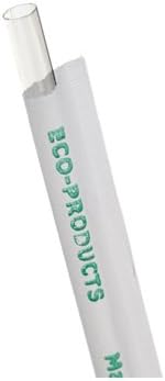 Eco-Products 7.75 inch Clear Wrapped Straw - Case of 9600