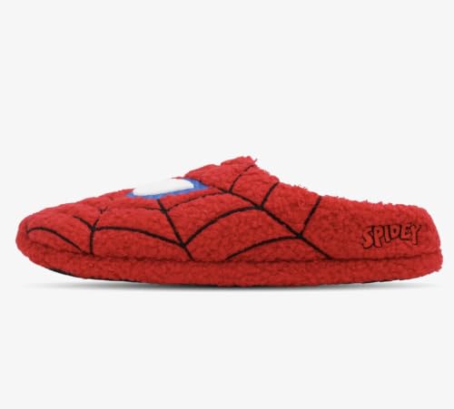 Image of Ground Up Spiderman Mens Slipper Clogs - Official Marvel Licensed Indoor House Shoes, Cozy Lightweight Slip On Scuff Slippers for Men, Sizes 7-14
