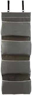 Premier Housewares 4-Tier Over Door Hanging Organiser, green/grey, 10 x 34 x 90 cm