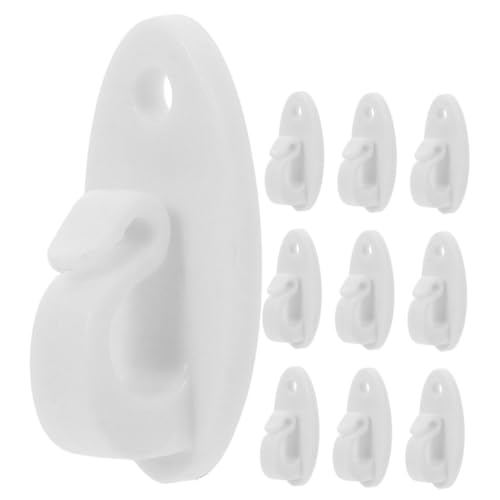 IWOWHERO 10pcs Heavy Duty Outdoor Light Hooks Screw Mount Cord Holders for Patio String Lights User Friendly Cable Clips Rope Organizer