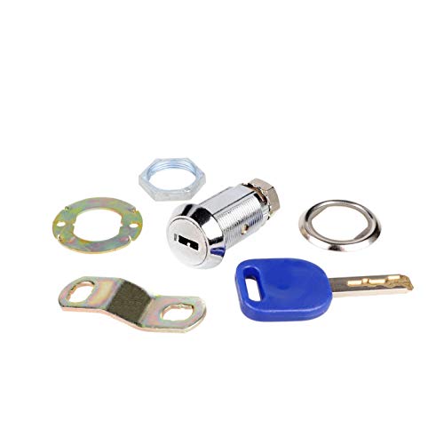 Eg Starts 5X 1 1/8" Office Cabinet Door Locks Cash Door Tool Box Tubular Cam Lock Cylinder Chrome Finish Keyed Alike 5 Keys Arcade Lock #TOP4