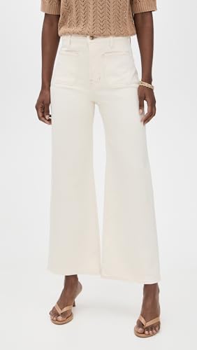 Cropped Wide-Leg Ecru Jean by Veronica Beard2