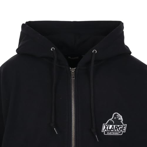 XLARGE BACKSIDE SLANTED OG ZIP HOODED SWEATSHIRT 101233012008 の商品画像 4