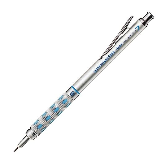 Pentel GraphGear 1000 Automatic Drafting Pencil (0.7mm), with Eraser Refills, 1-Pk (PG1017EBP)