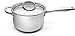 Fortune Candy 4-Quart rondel z pokrywką, trójwarstwowy, stal nierdzewna 18/8, zaawansowana technologia spawania, nadaje się do mycia w zmywarce, gotowy indukcyjny, wykończenie lustrzane