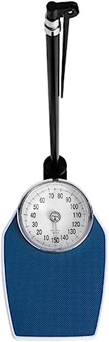 QXIWAOE Báscula para médicos con tallímetro, báscula mecánica, con tallímetro, báscula Digital de Columna, Esfera analógica Grande, Error Ajustable, 150 kg/190 cm (Azul)