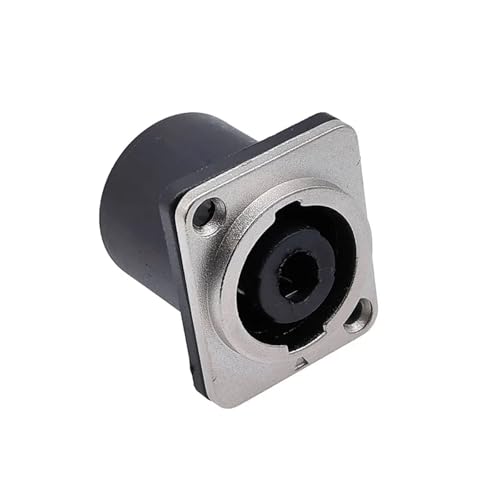 Conector de placa XLR de 4 pines hembra Tipo A con tuerca para cable de audio vídeo, 10 uds 6