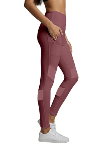 Image of Mehrang Gym wear Mesh Legging Workout Pants with Side Pocket /Stretchable Tights /Highwaist Sports Fitness Yoga Track Pants for Women Leggings for Gym