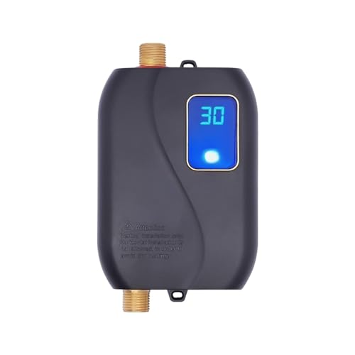 Termo Electrico, Calentador De Agua Instantáneo, Calentador De Agua Sin Tanque, Calentador De Agua Instantáneo Montado En La Pared De 3000W Con LED For Lavado Diario,Para cocina, baño, lavado.