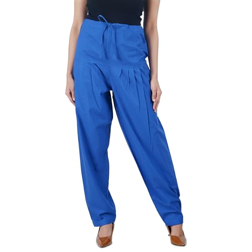 Image of Happy Bunny Salwar Pant for Women, Fine Cotton Ethnic Trousers with Drawstring Waist, Comfortable Daily, Office & Casual Wear Bottoms