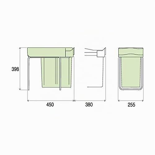 Gollinucci - Pattumiera scorrevole, 21 l
