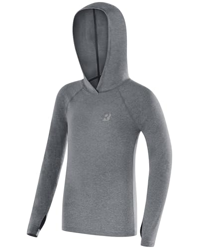 Image of Roadbox Boys Rash Guard UPF 50+ Sun Hoodie Kids Fishing Shirt Long Sleeve