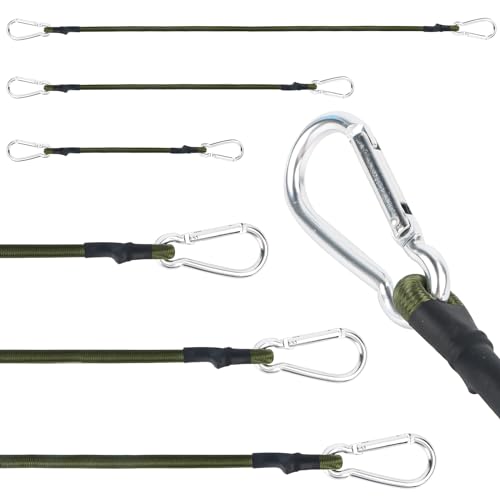 Spanngummi mit Karabiner,Expander mit Karabinerhaken 6er Set,Gummibänder,Spanngurte mit Haken,Gepäckspanner 30cm,60cm,90cm,Extra Stark Gummispanner für Sonnensegel,Tarps,Garten,Fahrrad,Ladung