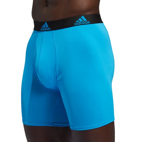Adidas Men's Performance Boxer Brief Underwear (3-Pack), Solar Blue/Black/Grey, Xx-Large #TOP2