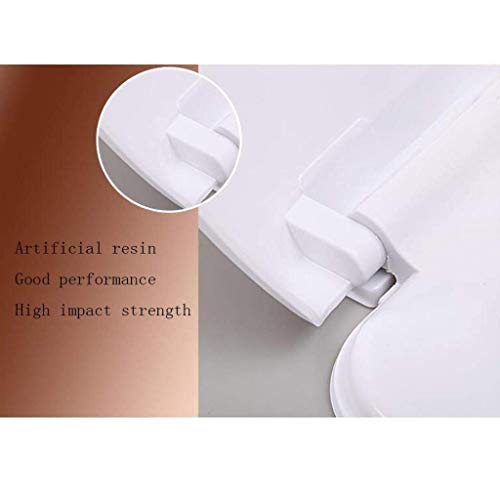 Asiento de inodoro en forma V/U con amortiguador y liberación rápida, ultra resistente, tapa inferior montada miniatura 7