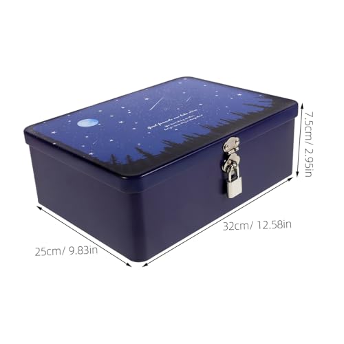 Boîte de rangement fer avec serrure objets collection souvenirs - 3