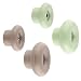 Produktbild WAGNER - hooks4home - Design-Wandhaken DOT 4tlg. Set - Ø 40 x 25 mm & Ø 50 x 30 mm, Kunststoff & Stahl galvanisiert, taupe/lindgrün - 17022024