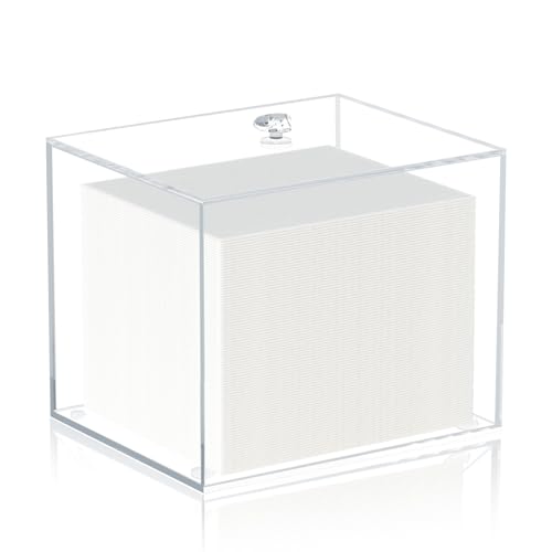 JHJFRAWY Disposable Face Towels Holder for Clean Skin Club, Acrylic Container Box, Bathroom Storage, Organizer (Towels Not Included)