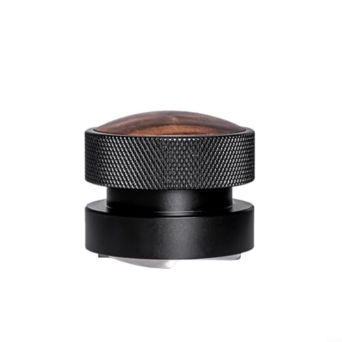 EffiFish Distribuidor de café, mecanismo de autogravedad con base de acero inoxidable 304 y mango de nogal, diseño desmontable para un fácil mantenimiento (58 mm)