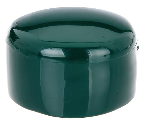 Alberts 833152 Pfostenkappe für runde Metallpfosten | Kunststoff, grün | für Pfosten-Ø 48 mm | 10er Set