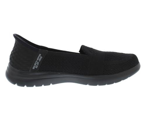 Image of Skechers On The Go Flex Serene Wide Womens Shoes Size 9.5, Color: Midnight Black