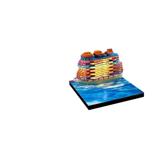 2024 3Dデスクメモパッドメモ帳、3Dメモパッドデスクカレンダー、紙彫刻メモパッド、クルーズ船のティアアウェイペーパーメモパッド、ホームオフィスに最適なデスクトップデコレーション(ウィークリーカレンダー)