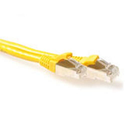 Câble réseau CAT6A S/FTP LSZH 0,50 m RJ45 blindé jaune pour LAN