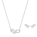 Produktbild Swarovski Lifelong Bow Set für Frauen, weißes Kristall, rhodiniert