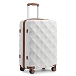 28" Large Suitcase ABS+PC Lightweight Suitcase 23kg Check in Hold Luggage with 4 Wheels