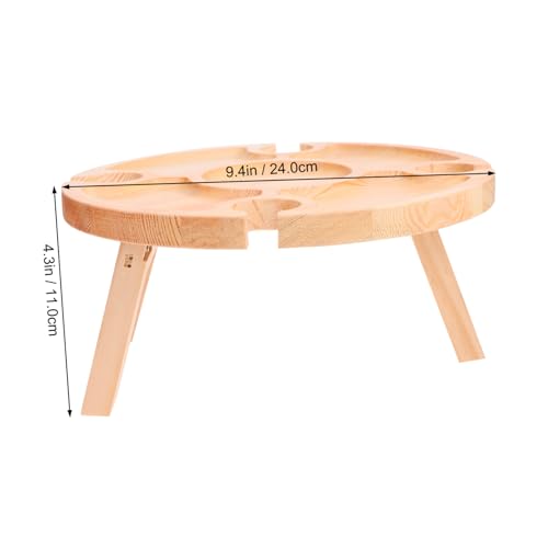 Table de camping avec rangement portable pliante extérieure ronde - 4