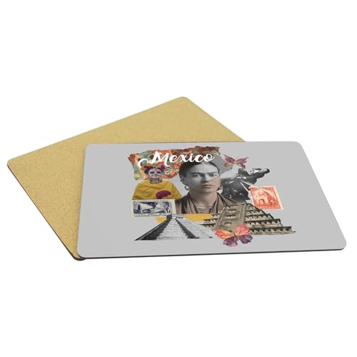 Sets de table en liège souples anti-rayures napperons gris Mexique XL - 5