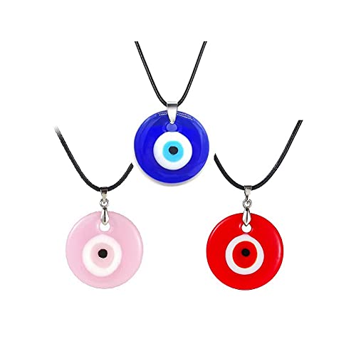 Collier œil turc en verre et cordon cuir bohème chic accessoire mode pour un look estival