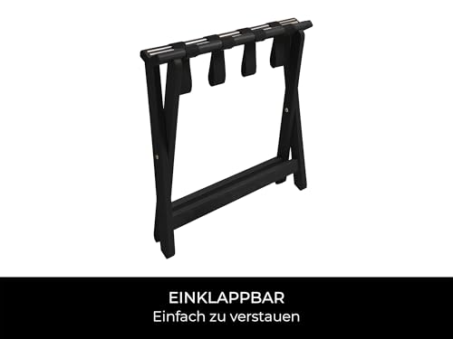 Corby York Gepäckträger aus Holz, Schwarz